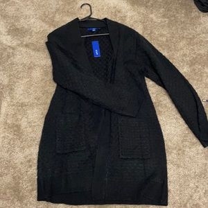 Soft black long length jacket
